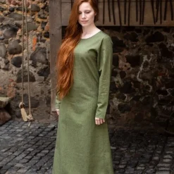 Burgschneider Robe Médiévale Freya, Vert -Vêtements Viking Soldes Magasin robe medievale freya vert 3