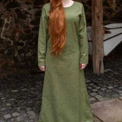 Burgschneider Robe Médiévale Freya, Vert -Vêtements Viking Soldes Magasin robe medievale freya vert 4