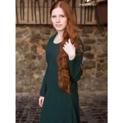 Burgschneider Robe Médiévale Freya (vert Forêt) -Vêtements Viking Soldes Magasin robe medievale freya vert foret 5
