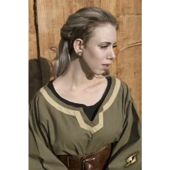 Epic Armoury Robe Viking Astrid, Vert/beige -Vêtements Viking Soldes Magasin robe viking astrid vert beige 2