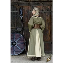 Epic Armoury Robe Viking Astrid, Vert/beige -Vêtements Viking Soldes Magasin robe viking astrid vert beige 3
