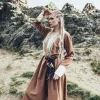 Leonardo Carbone Robe Viking Lagertha, Sable 2 Leonardo Carbone Robe Viking Lagertha, Sable -Vêtements Viking Soldes Magasin robe viking lagertha sable