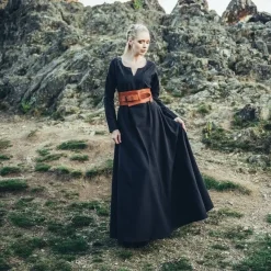 Leonardo Carbone Robe Viking Lina, Noir -Vêtements Viking Soldes Magasin robe viking lina noir 5
