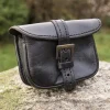 Epic Armoury Sac Ceinture En Cuir Agostino, Noir -Vêtements Viking Soldes Magasin sac ceinture en cuir agostino noir