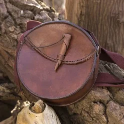 Epic Armoury Sac En Cuir Rond, Marron -Vêtements Viking Soldes Magasin sac en cuir rond marron 4