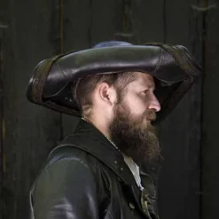 Epic Armoury Tricorn Blackbeard, Noir -Vêtements Viking Soldes Magasin tricorn blackbeard noir 5