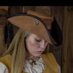 Rawblade Tricorne Trois Doublons, Brun Altéré -Vêtements Viking Soldes Magasin tricorne trois doublons brun altere 5