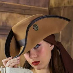 Rawblade Tricorne Trois Doublons, Brun Clair