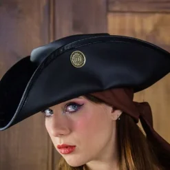 Rawblade Tricorne Trois Doublons, Noir 11 Rawblade Tricorne Trois Doublons, Noir -Vêtements Viking Soldes Magasin tricorne trois doublons noir 3