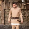 Burgschneider Tuniek Erik, Zand -Vêtements Viking Soldes Magasin tuniek erik zand