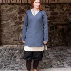 Burgschneider Tunique Bouclier-jeune Fille Frekja, Gris -Vêtements Viking Soldes Magasin tunique bouclier jeune fille frekja gris 2