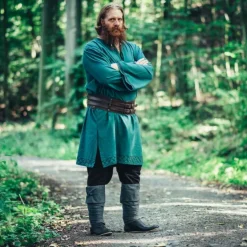 Leonardo Carbone Tunique Brodée Thorgrim, Verte -Vêtements Viking Soldes Magasin tunique brodee thorgrim verte 2