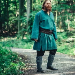 Leonardo Carbone Tunique Brodée Thorgrim, Verte