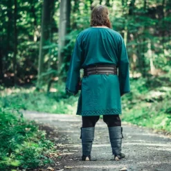 Leonardo Carbone Tunique Brodée Thorgrim, Verte -Vêtements Viking Soldes Magasin tunique brodee thorgrim verte 4