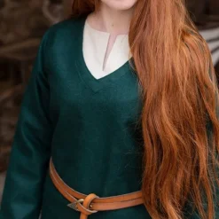 Burgschneider Tunique écusson Vierge En Laine Hyria, Vert -Vêtements Viking Soldes Magasin tunique ecusson vierge en laine hyria vert 2