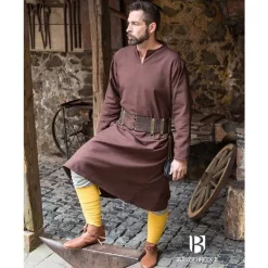 Burgschneider Tunique Ekwin, Marron -Vêtements Viking Soldes Magasin tunique ekwin marron 2