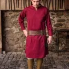Burgschneider Tunique Ekwin, Rouge -Vêtements Viking Soldes Magasin tunique ekwin rouge
