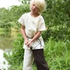 Tunique Enfant Ivar, Manche Courte, Naturel -Vêtements Viking Soldes Magasin tunique enfant ivar manche courte naturel