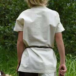 Tunique Enfant Ivar, Manche Courte, Naturel -Vêtements Viking Soldes Magasin tunique enfant ivar manche courte naturel 2