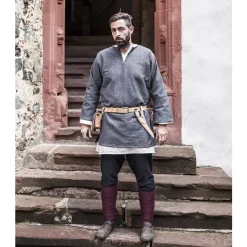Burgschneider Tunique Erik, Gris -Vêtements Viking Soldes Magasin tunique erik gris 3