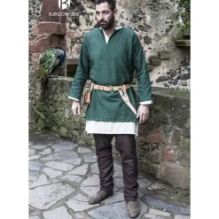 Burgschneider Tunique Erik, Verte -Vêtements Viking Soldes Magasin tunique erik verte 2