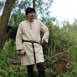Leonardo Carbone Tunique Historique Avec Doublure Authentique, Crème -Vêtements Viking Soldes Magasin tunique historique avec doublure authentique creme 5
