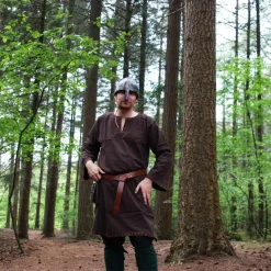 Leonardo Carbone Tunique Historique Avec Doublure Authentique, Marron Foncé -Vêtements Viking Soldes Magasin tunique historique avec doublure authentique marro 4