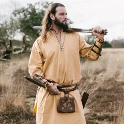 Leonardo Carbone Tunique Historique Avec Doublure Authentique, Marron Miel