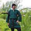 Leonardo Carbone Tunique Historique Avec Doublure Authentique, Vert -Vêtements Viking Soldes Magasin tunique historique avec doublure authentique vert