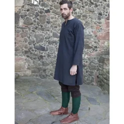 Burgschneider Tunique Leif, Noir -Vêtements Viking Soldes Magasin tunique leif noir 3