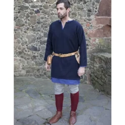 Burgschneider Tunique Lodin, Bleu -Vêtements Viking Soldes Magasin tunique lodin bleu 2