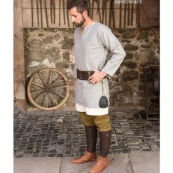 Burgschneider Tunique Lodin, Gris -Vêtements Viking Soldes Magasin tunique lodin gris 3