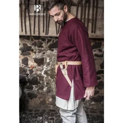 Burgschneider Tunique Lodin, Rouge -Vêtements Viking Soldes Magasin tunique lodin rouge 3