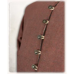 Mytholon Tunique Motif Rafael Herringbone, Rouge -Vêtements Viking Soldes Magasin tunique motif rafael herringbone rouge 4