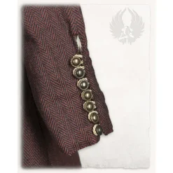 Mytholon Tunique Motif Rafael Herringbone, Rouge -Vêtements Viking Soldes Magasin tunique motif rafael herringbone rouge 5