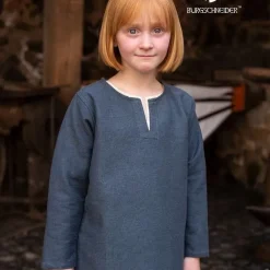 Burgschneider Tunique Pour Enfants Eriksson, Gris -Vêtements Viking Soldes Magasin tunique pour enfants eriksson gris 1