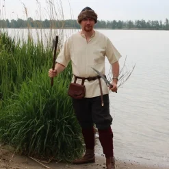 Leonardo Carbone Tunique Uhtred, Crème -Vêtements Viking Soldes Magasin tunique uhtred creme 3