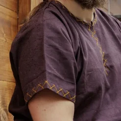 Leonardo Carbone Tunique Viking Courte Harbard, Marron -Vêtements Viking Soldes Magasin tunique viking courte harbard marron 4