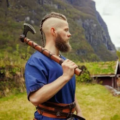 Leonardo Carbone Tunique Viking Courte Theobald, Bleu -Vêtements Viking Soldes Magasin tunique viking courte theobald bleu 5