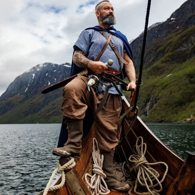 Leonardo Carbone Tunique Viking Edmund, Bleu 3 Leonardo Carbone Tunique Viking Edmund, Bleu