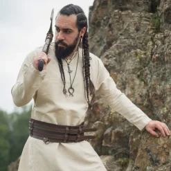 Leonardo Carbone Tunique Viking En Lin Ragnar, Naturel