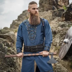 Leonardo Carbone Tunique Viking Farulfr, Bleu
