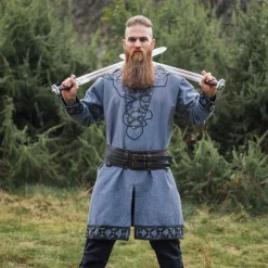 Leonardo Carbone Tunique Viking Farulfr, Bleu-gris