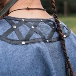 Leonardo Carbone Tunique Viking Farulfr, Bleu-gris -Vêtements Viking Soldes Magasin tunique viking farulfr bleu gris 3