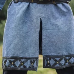 Leonardo Carbone Tunique Viking Farulfr, Bleu-gris -Vêtements Viking Soldes Magasin tunique viking farulfr bleu gris 4