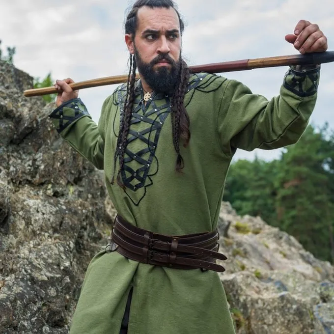 Leonardo Carbone Tunique Viking Farulfr, Verte 4 Leonardo Carbone Tunique Viking Farulfr, Verte – Image 2