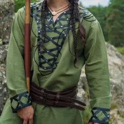 Leonardo Carbone Tunique Viking Farulfr, Verte 10 Leonardo Carbone Tunique Viking Farulfr, Verte -Vêtements Viking Soldes Magasin tunique viking farulfr verte 2