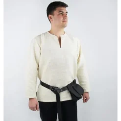 Leonardo Carbone Tunique Viking Hans, Naturel -Vêtements Viking Soldes Magasin tunique viking hans naturel 2