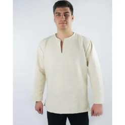 Leonardo Carbone Tunique Viking Hans, Naturel -Vêtements Viking Soldes Magasin tunique viking hans naturel 3