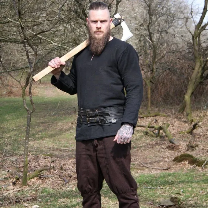 Leonardo Carbone Tunique Viking Hans, Noir 4 Leonardo Carbone Tunique Viking Hans, Noir – Image 2